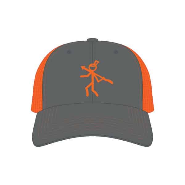 Snapback Cap Charcoal/ Neon Orange KillerGear logo 1