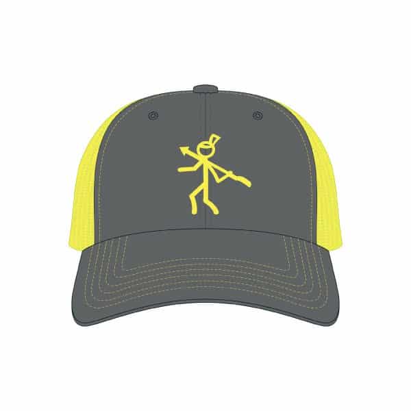 Snapback Cap Charcoal/Neon Yellow KillerGear logo 1