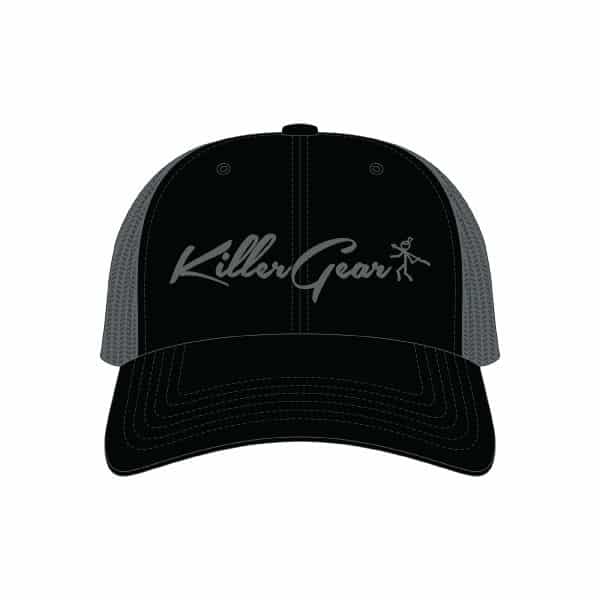 Snapback Cap Black/Charcoal with KillerGear text and logo 1