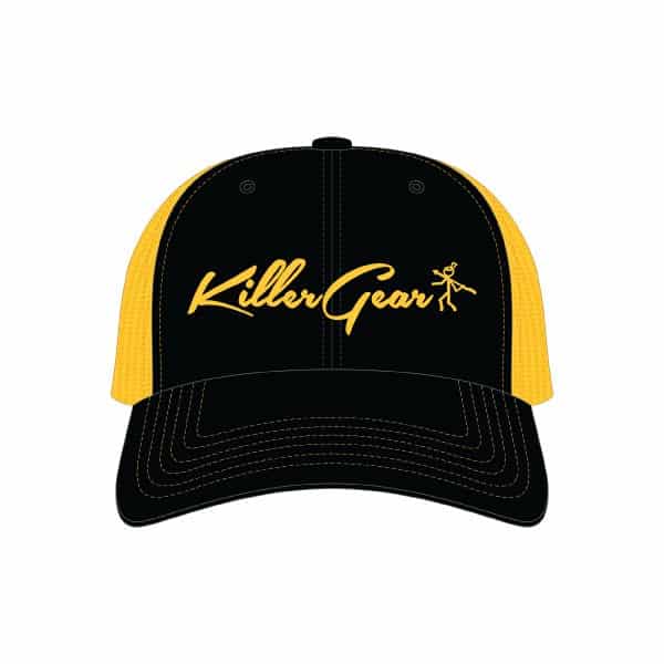Snapback Cap Black/Gold With KillerGear text and logo 1