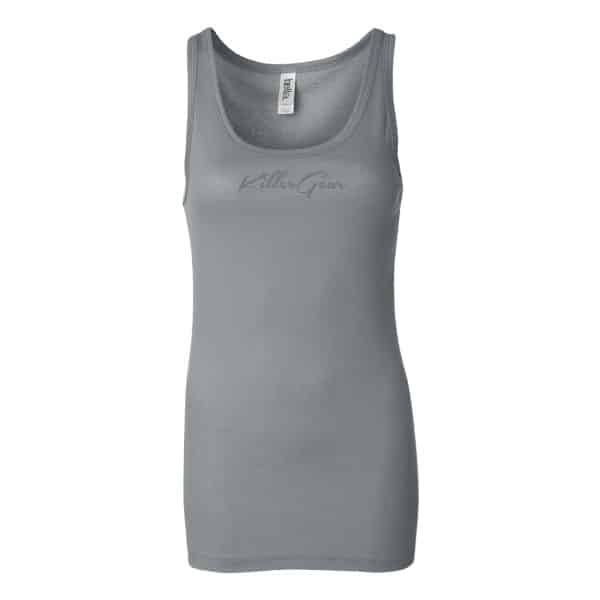 Woman's Ribbed Tank Top with KillerGear text and logo 1