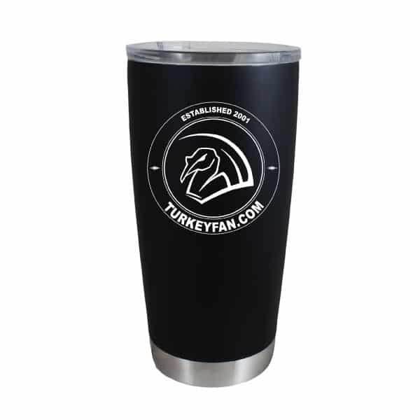 20oz Anodized Stainless Steel Rambler with TurkeyFan Circle logo 1