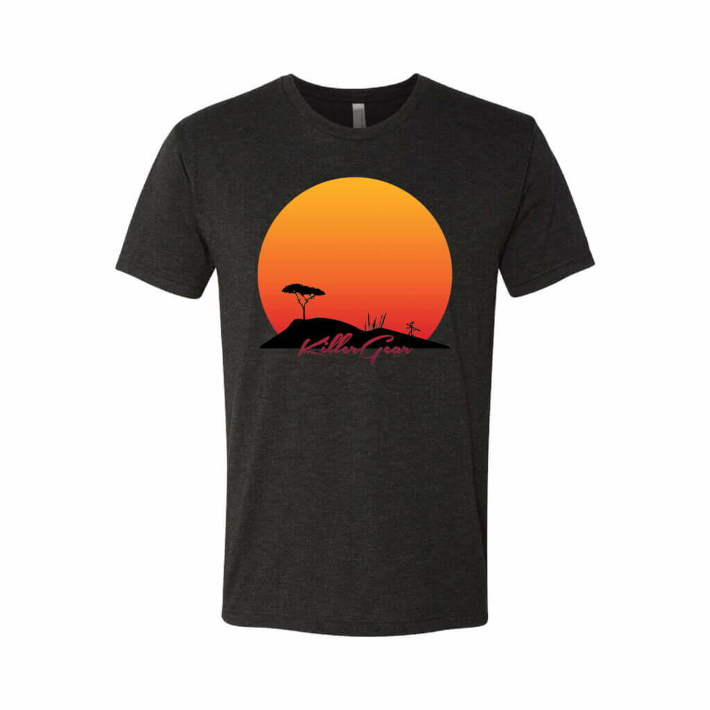 Super Soft Black T-Shirt With KillerGear African Sunset Design » Killer ...
